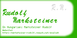 rudolf marksteiner business card